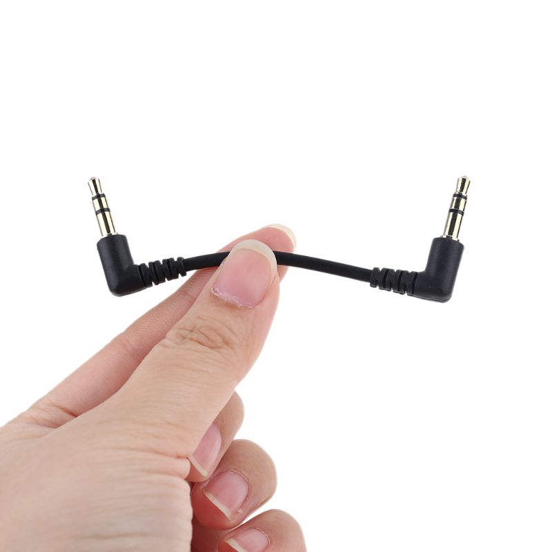 Dual cable , 90- degree right angle, 3,5mm jack plug to plug, stereo aux cable