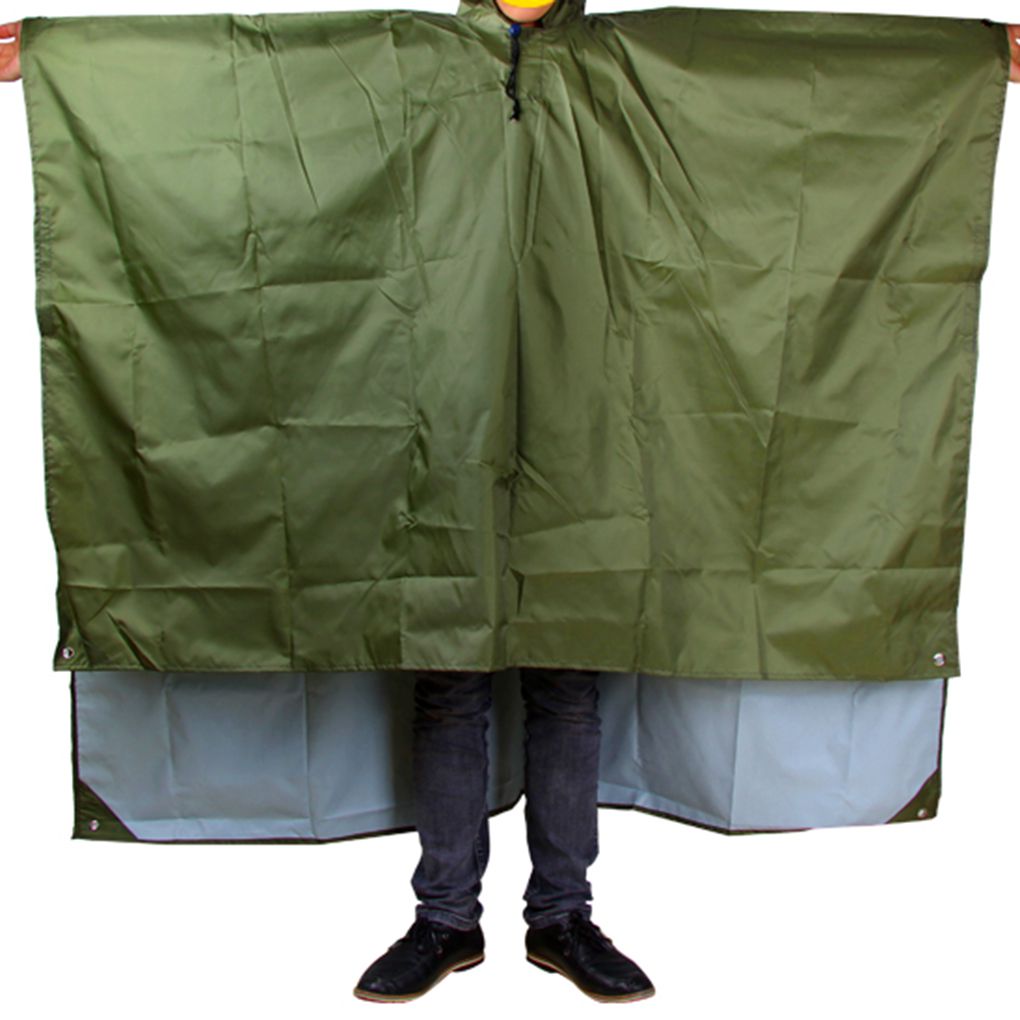 Chubasquero 3 en 1 para exteriores, mochila multifuncional, cubierta de lluvia, alfombra impermeable para tienda, toldo para escalada, ciclismo, senderismo, 1 unidad