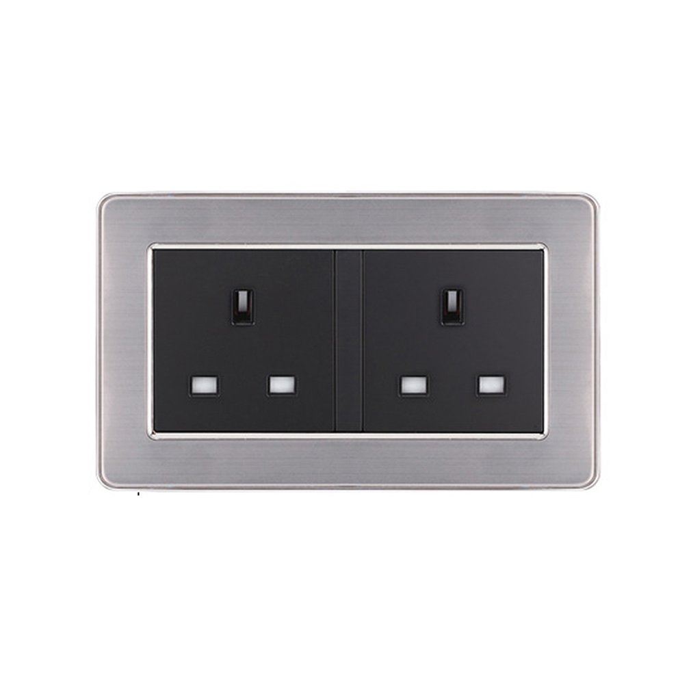 Home UK Square Socket Panel Home Security Socket Panel Wall Power Socket Panel Wall Concealed Socket Panel