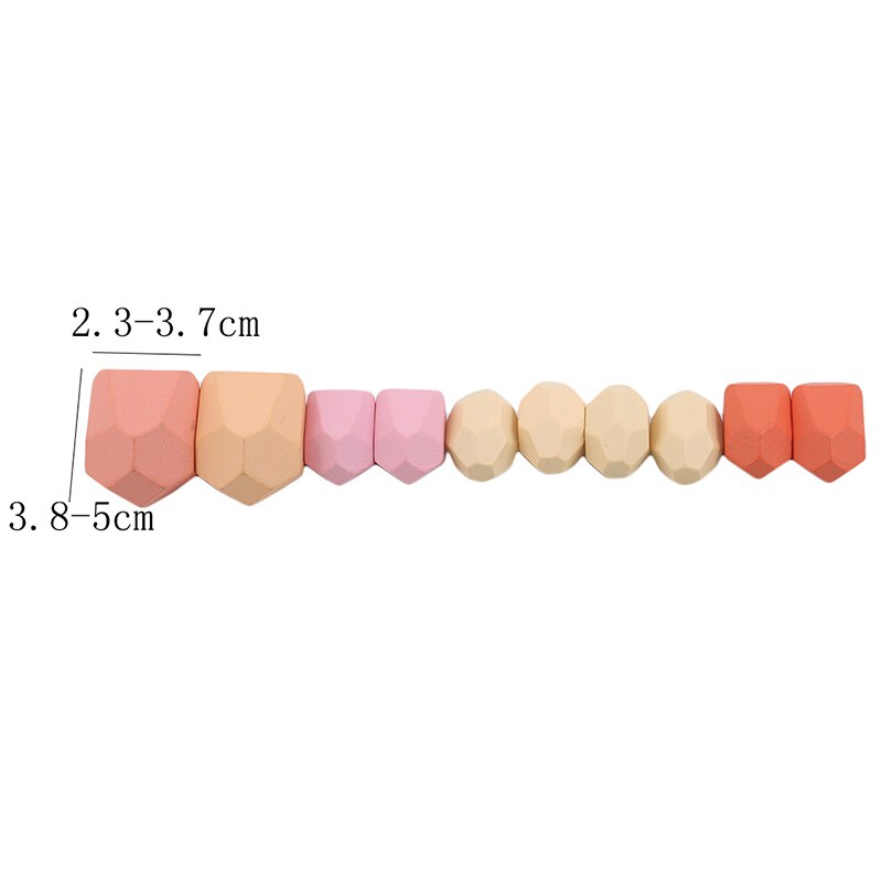 Educational Small Toy Jengdeng Color Stone Toys Nordic INS Wind Ornaments Pine Toys Safety Environmental Protection Toys: Style 1