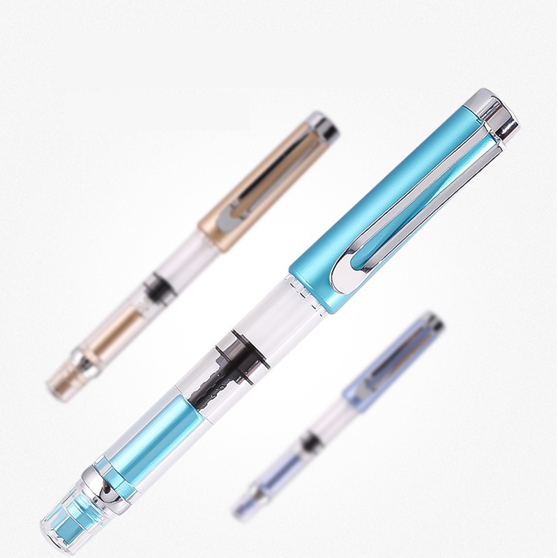 1pc Blue Metal Calligraphy Pen Soft Hair Watercolor Fountain Pen Writing Brush Painting Drawing Tools School Supplies Stationery