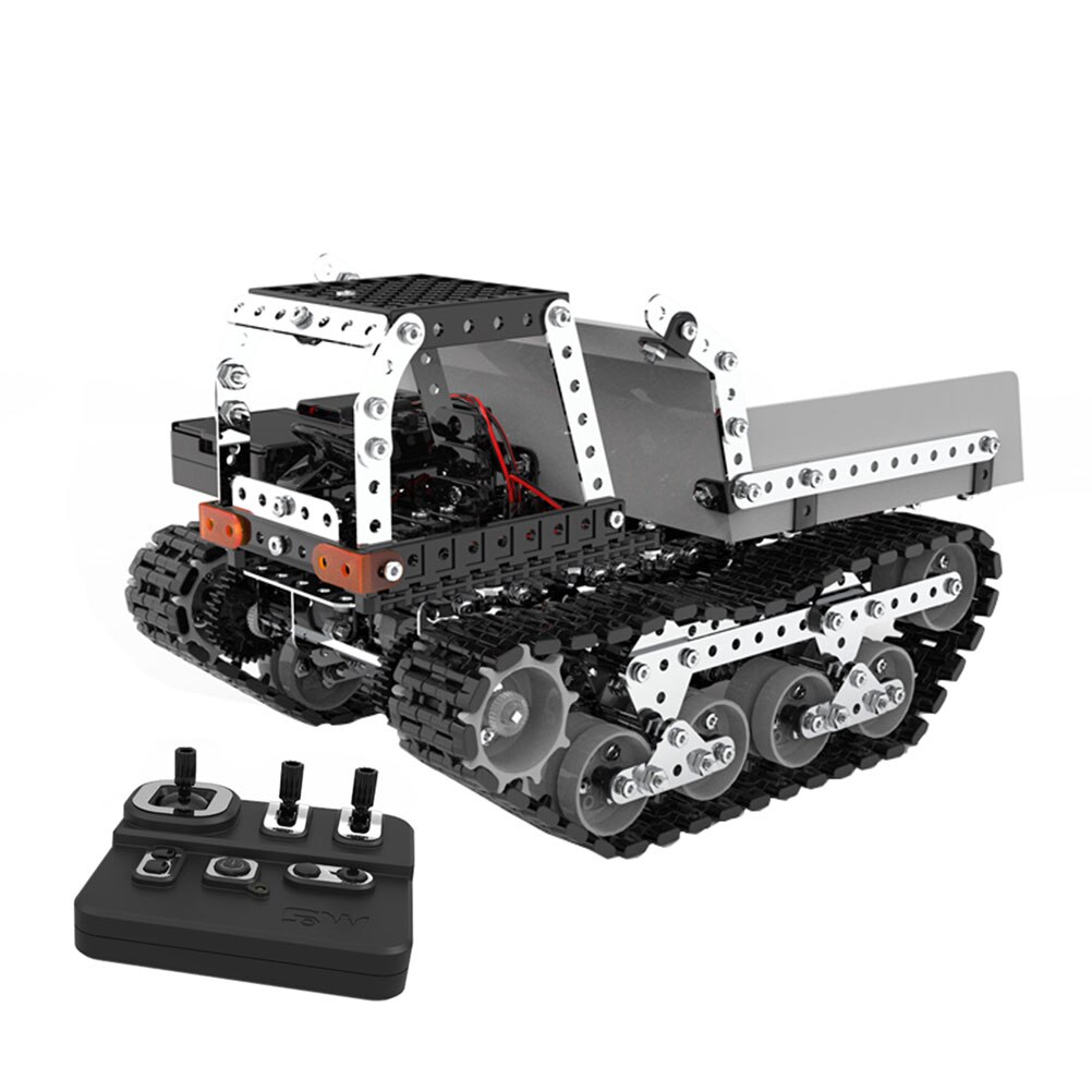 934PCS/Set Dump Truck Portable Remote Control DIY Tracked 10CH Car Model Toy Educational Plaything Dump Truck for