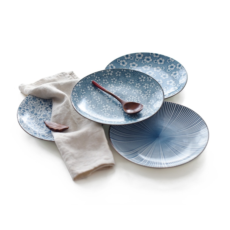 Japanese Ceramic Tableware Dinner Porcelain Dinnerware T Kitchen Plate Dishes for Restaurant White Porcelain Dishes & Plates