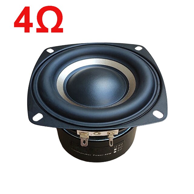 Subwoofer 100W 4 Inch Bass Subwoofer 4Ohm 8Ohm 4 Laag Spreekspoel Bass Speaker Voor Auto Audio home Theater Diy: WIT