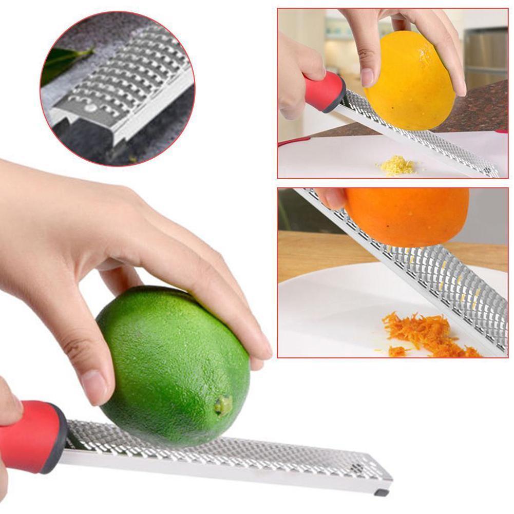 Multifunctionele Rechthoek Staal Gadgets Gereedschap Zester Chocolade Citroen Fruit Keuken Dunschiller P0F2