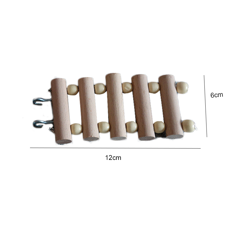 Accesorios para jaulas de pájaros, productos para hámsters, juguetes para loros, 1 pieza, escalera de madera, rascador, perca redonda para troncos