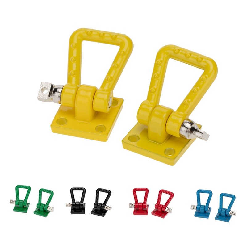 2 stücke Metall Stoßstange D-ring Anhänger Tow Haken für 1/10 RC Crawler Auto Traxxas TRX4 Axial SCX10 90046 AXI03007 RC4WD