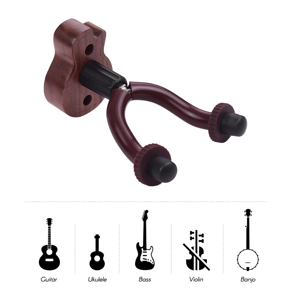 Ammoon Guitar Hanger Hook Holder Wall Mount Stand for Electric Acoustic Guitars Bass Ukulele Guitar Accessories guitar parts