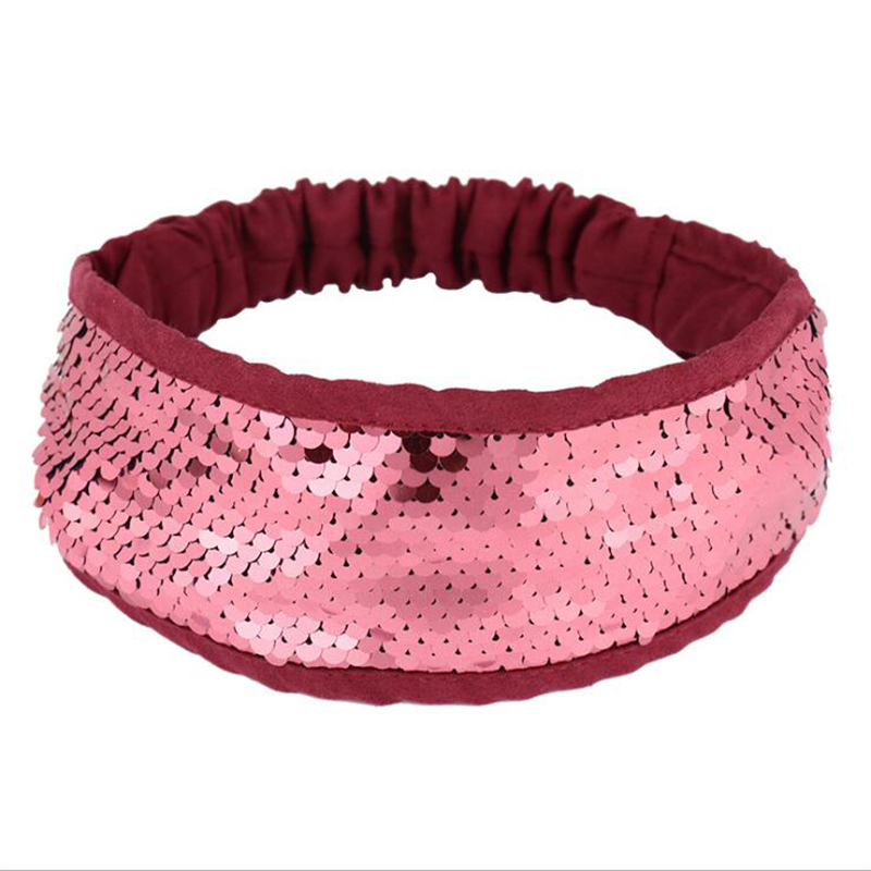 Lentejuelas sirena brillo lentejuelas deporte diademas para chicas antideslizante brillante pelo Hairband accesorios de estilo