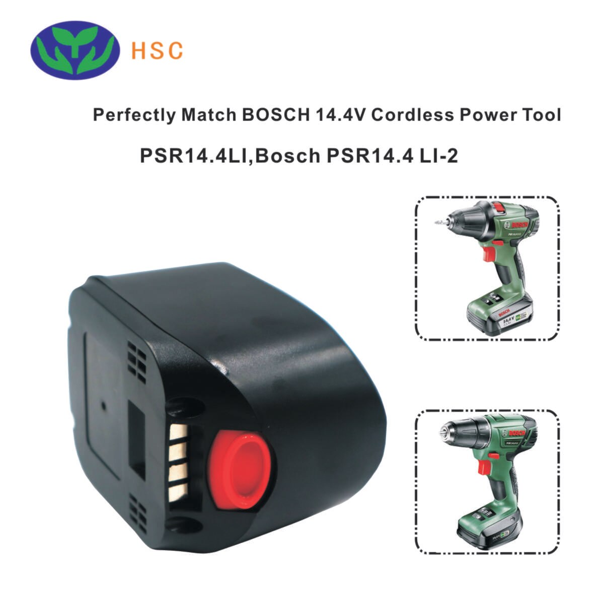 HEBPM 18650 batterie BOS14.4C 3.0Ah batterie au Lithium 14.4V remplacement pour Bosch 14.4V batterie 2607335038 2607336037 2607336038