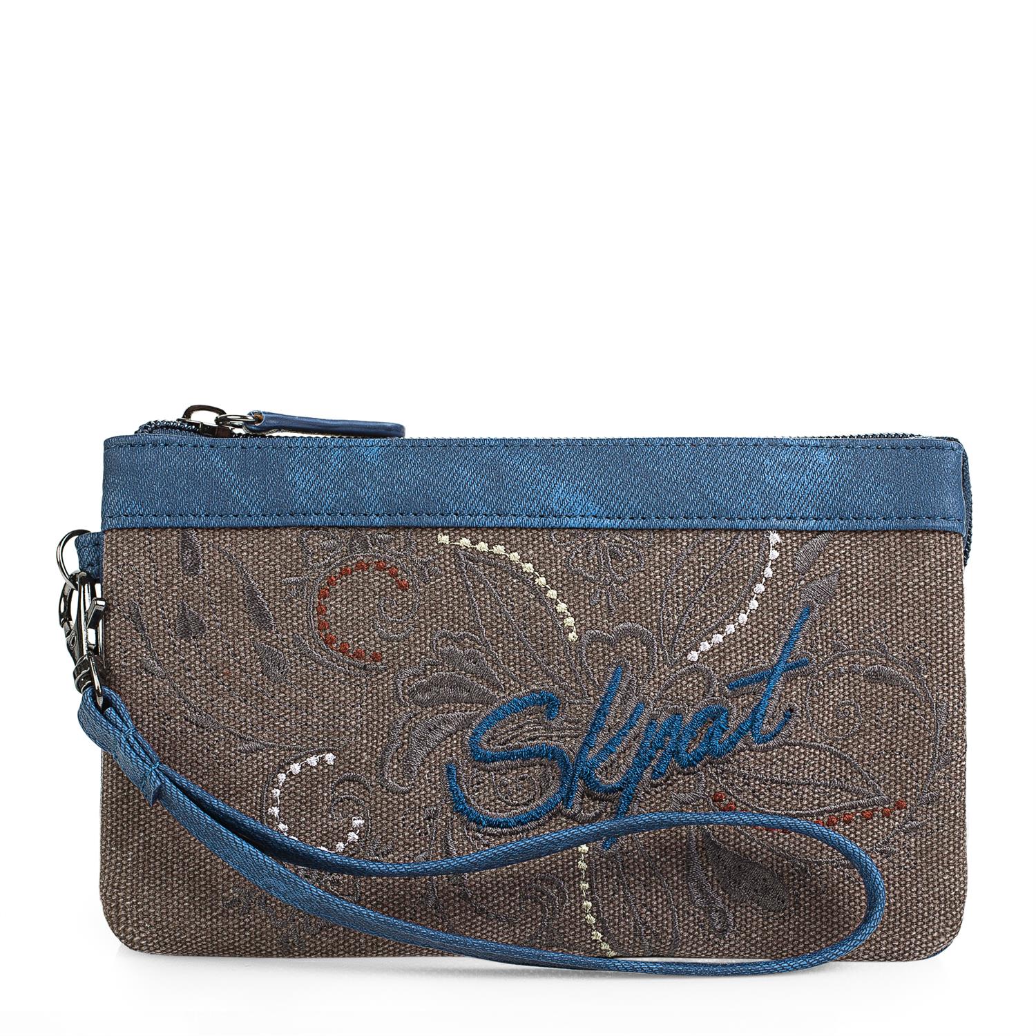 Skpat Sammlerstücken Hartford brieftasche, Brieftasche, karten halter UND PU UND Leinwand ändern geldbörse Triple Frauen De Leder CA
