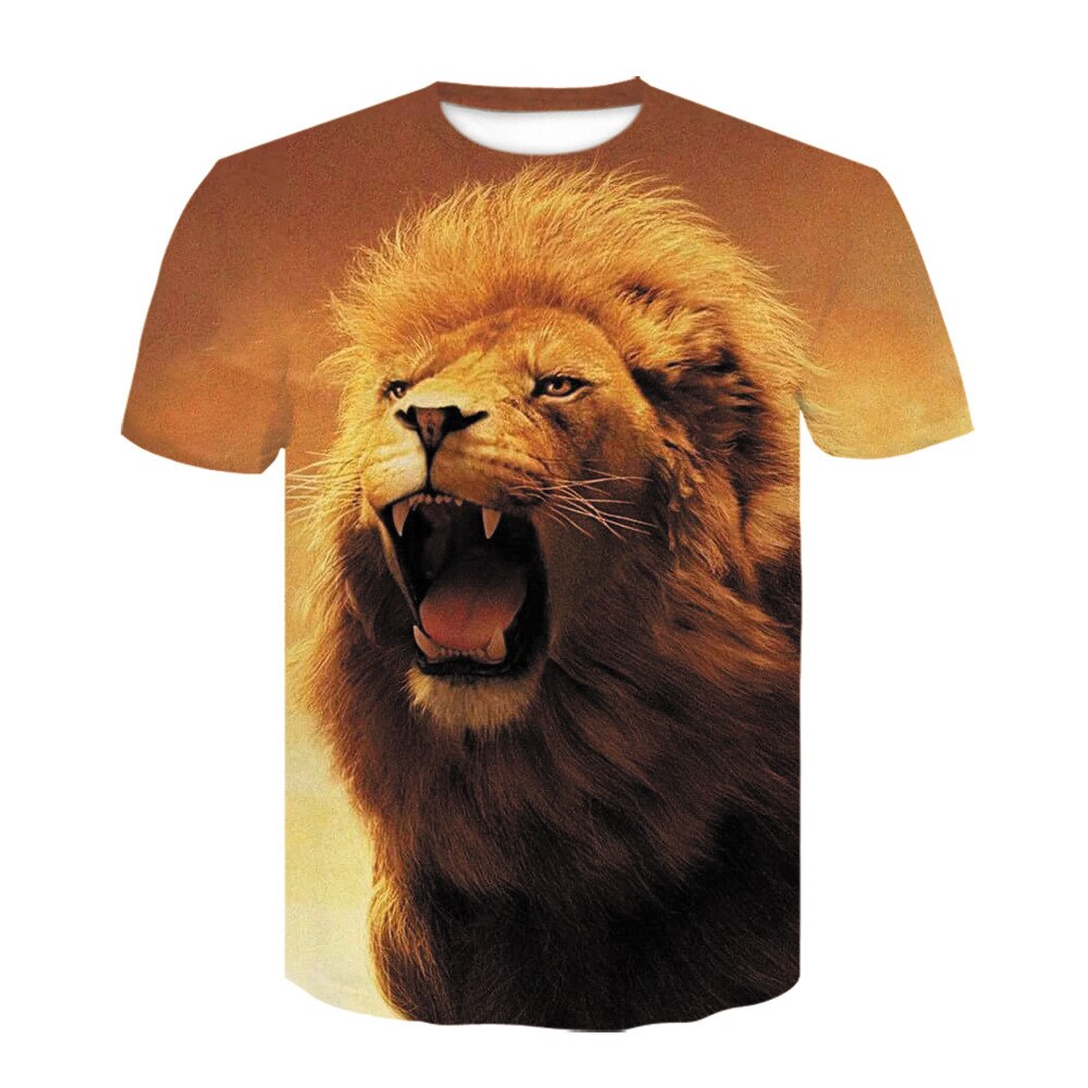 SITEWEIE Men's T-Shirts 3D Printed Animal Tiger t shirt Short Sleeve Funny Casual Tops Tees Male Streetwear t shirt G108: XXXL