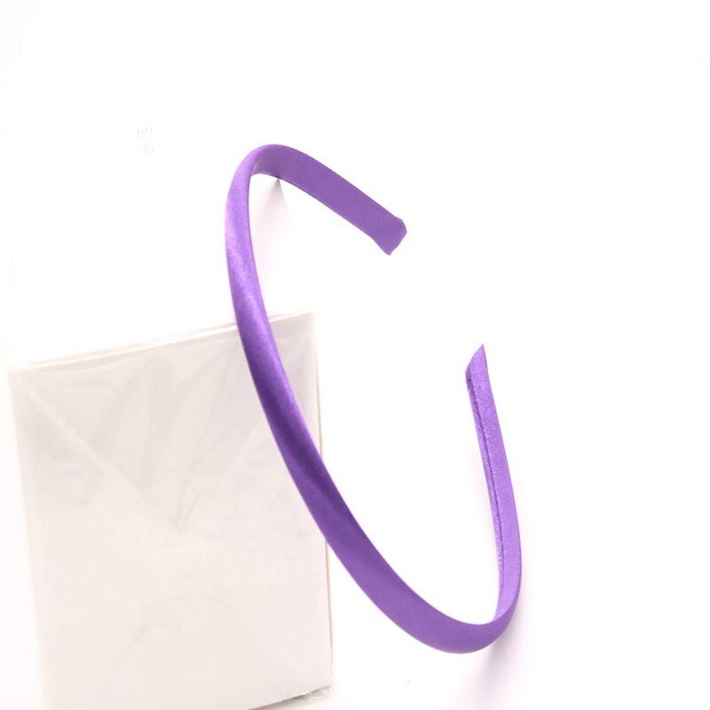 10 sztuk 10mm tkaniny pokryte pałąk kolorowe włosy obręcze puste ustawienia bazowe dla DIY Making dzieci dziewczyny akcesoria do włosów ustalenia: Purple