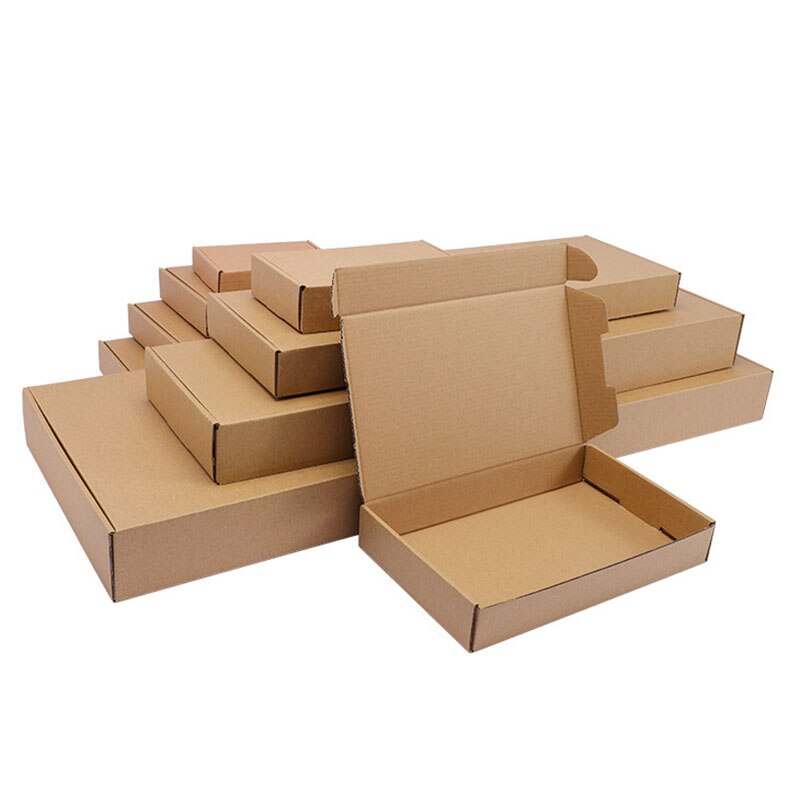 10 Uds. De embalaje de cartón Kraft de varios tamaños blanco/marrón, pequeños para de boda, jabón hecho a mano, caja de para eventos de dulces de Chocolate