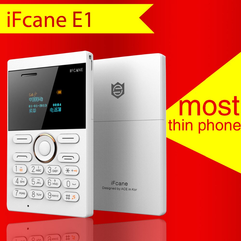 Ifcane E1 Fm Radio MP3 Trillingen Bluetooth Ultra Dunne Card Mini Kleine Mobiele Telefoons Kinderen Stendent Suport Tf Card Russische sleutel