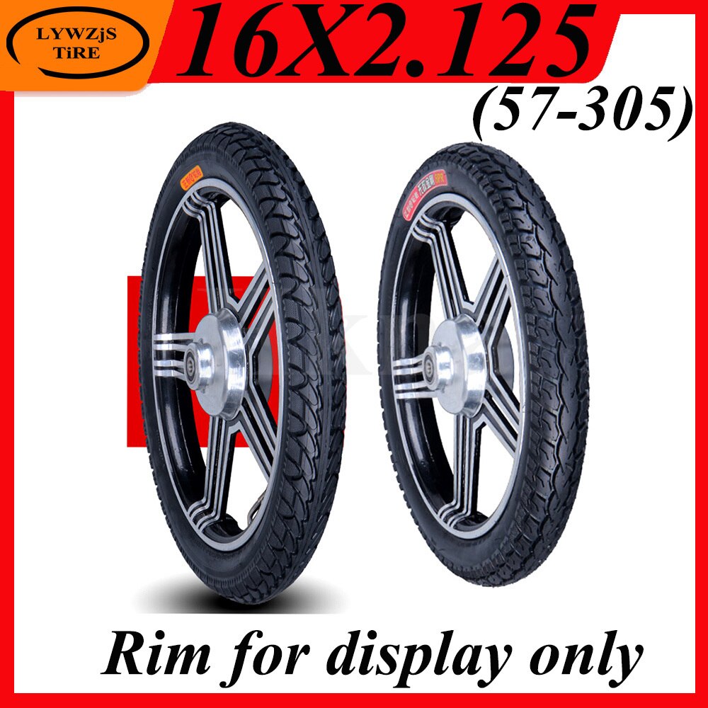 Pneu de bicicleta elétrica, 16x2.125 pneus para bicicleta elétrica e-bike 16 tamanhos cst interno e externo 57-305 pneu à prova de explosão, resistente ao desgaste