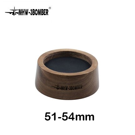Porte-filtre à café en bois de noyer 51/53/58mm, porte-filtre, tapis à Espresso, Support pour cafetière, Base, accessoires: Walnut wood(51-54mm)