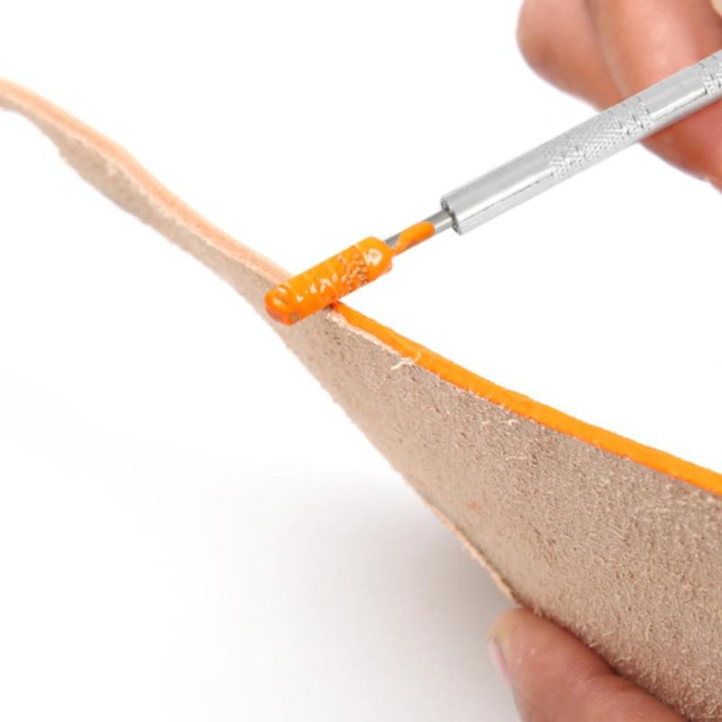 Dual-zweck 2 Durcheinander Kopf Leder Rand Öl Kleben Farbstoff Schnelle Farbroller Werkzeug für Leder Handwerk Werkzeug