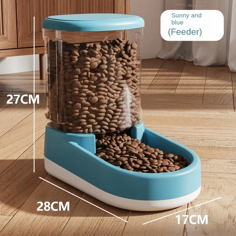 Automatic Pet Water & Food Dispenser - Gravity Flow Feeder for Cats & Dogs: Red
