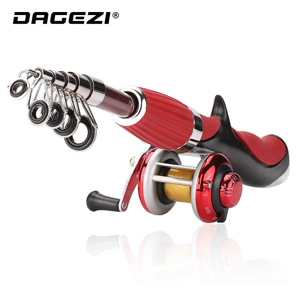 Dagezi Ijs Hengel + Reel Spinning Vissen Wiel Ijs Staaf Combo Visgerei