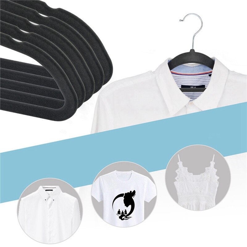 5pcs Non-Slip Velvet Hangers Suit Hanger Ultra Thin Space Saving 360 Degree Hook Strong and Durable Clothes Hanger