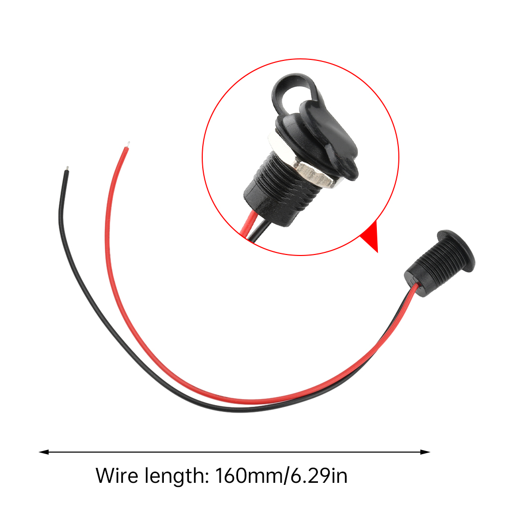 2Pin Draad LED-licht USB Type-c Waterdichte Connector Directe Vrouwelijke Basis Vrouwelijke Socket Oplaadinterface Voeding