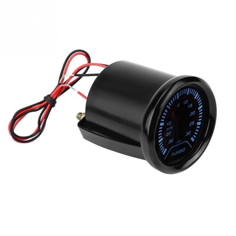 Universal 52mm Car Smoke Dial Face Turbo Boost Turbocharged Pressure Gauge Bar Turbo Boost Gauge Boost Controller