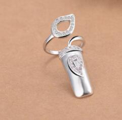 Anillo de plata de circón ajustable para mujer, joyería fina, 8 modelos: 3