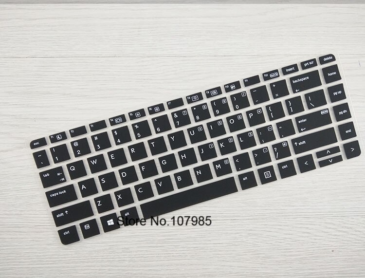 Silikon Tastatur Schutz Film Abdeckung haut führen Schutz für HP ProBook 440 G3 430 G3 EliteBook 840 G3 EliteBook 1040 g3: Schwarz