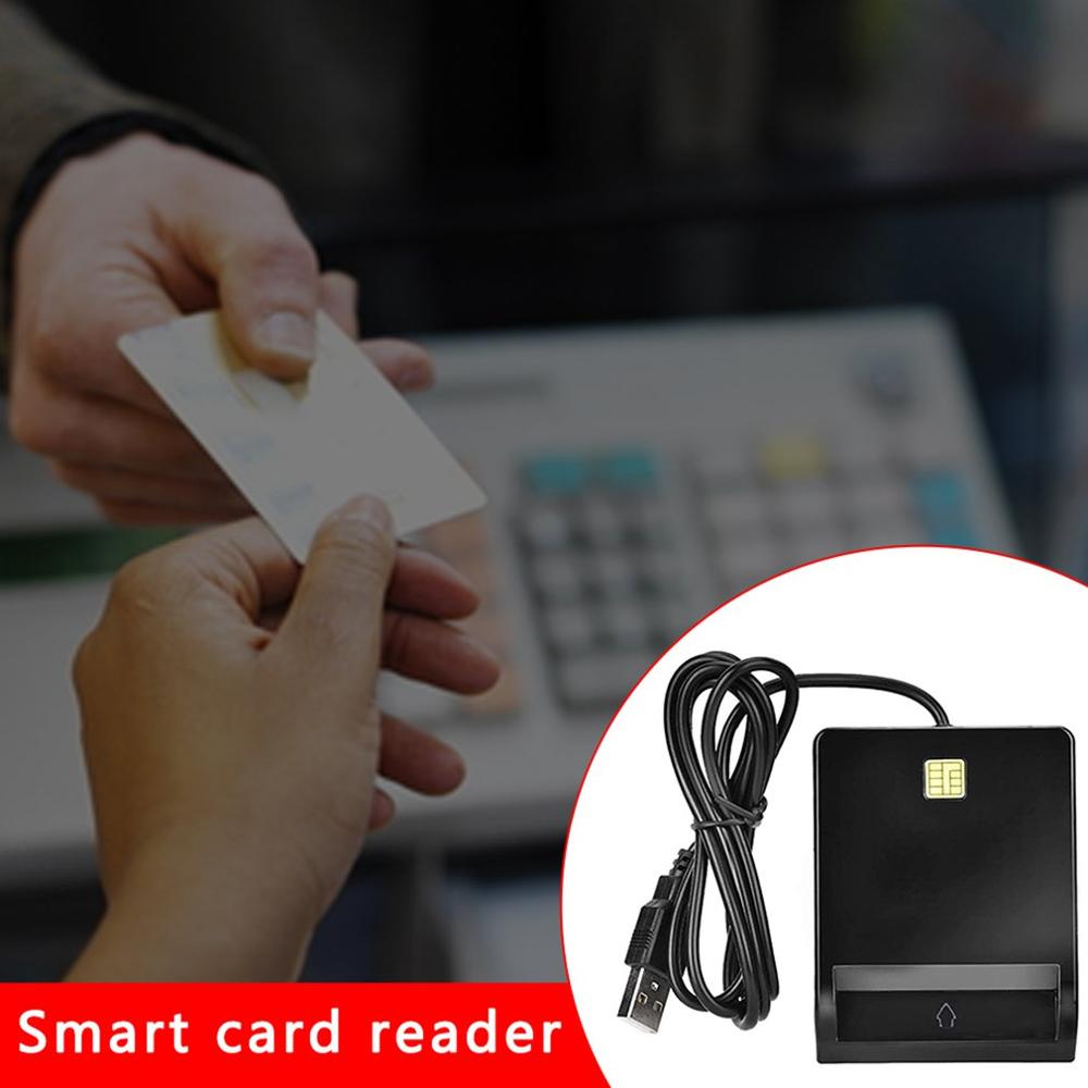 Usb sim smart kortläsare bankkort ic / id emv tf mmc kortläsare usb-ccid iso 7816 smart card rea