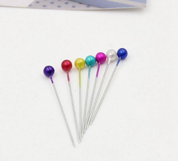 100 stk / kasse gennemsigtig plastik kasse farvet perle nål tøj positionering pin diy sy nål lyq