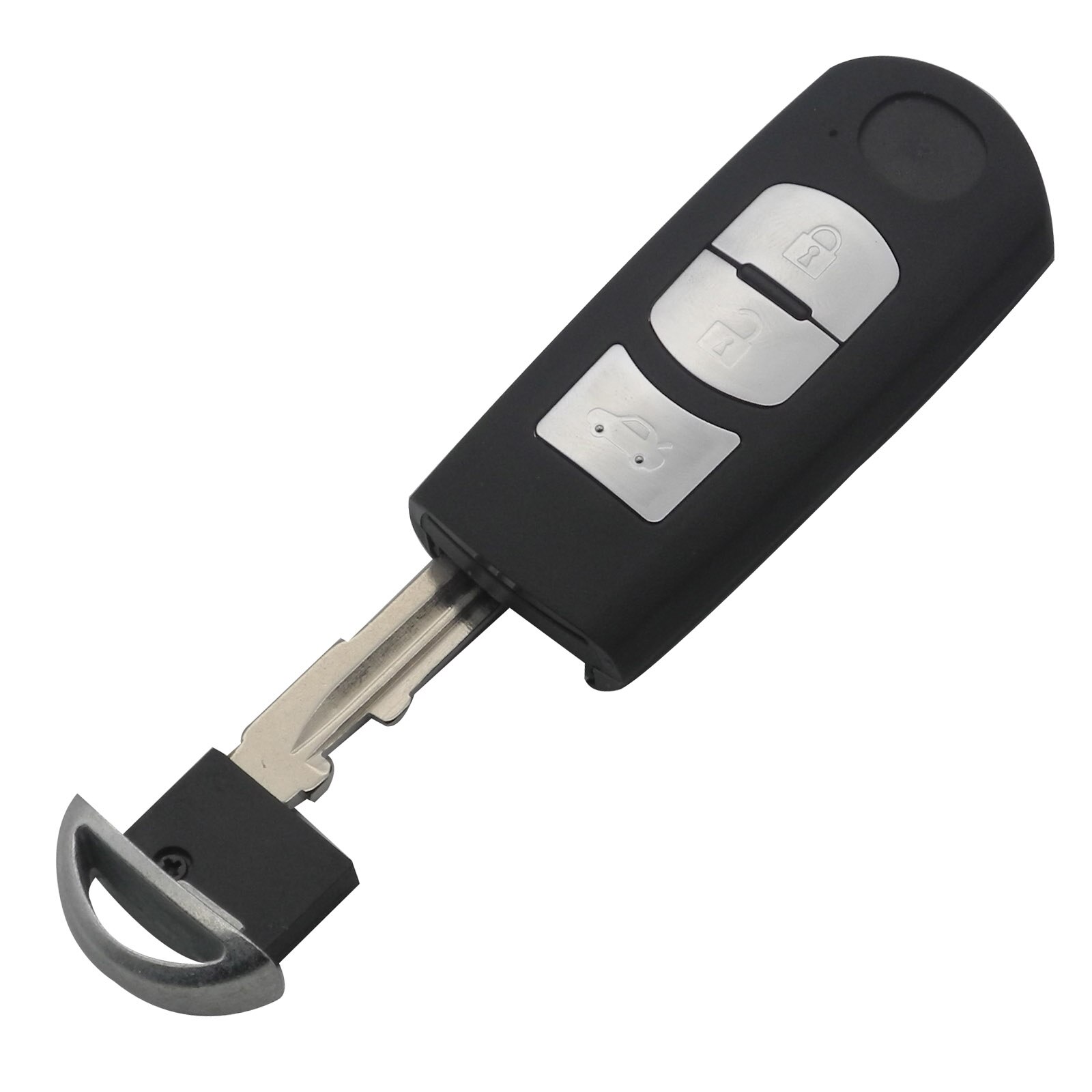 Jingyuqin funda para mando a distancia del coche Shell para MAZDA CX-3 CX-5 Axela Atenza 2/3/4 botones inteligente Fob de reemplazo: 3 Buttons