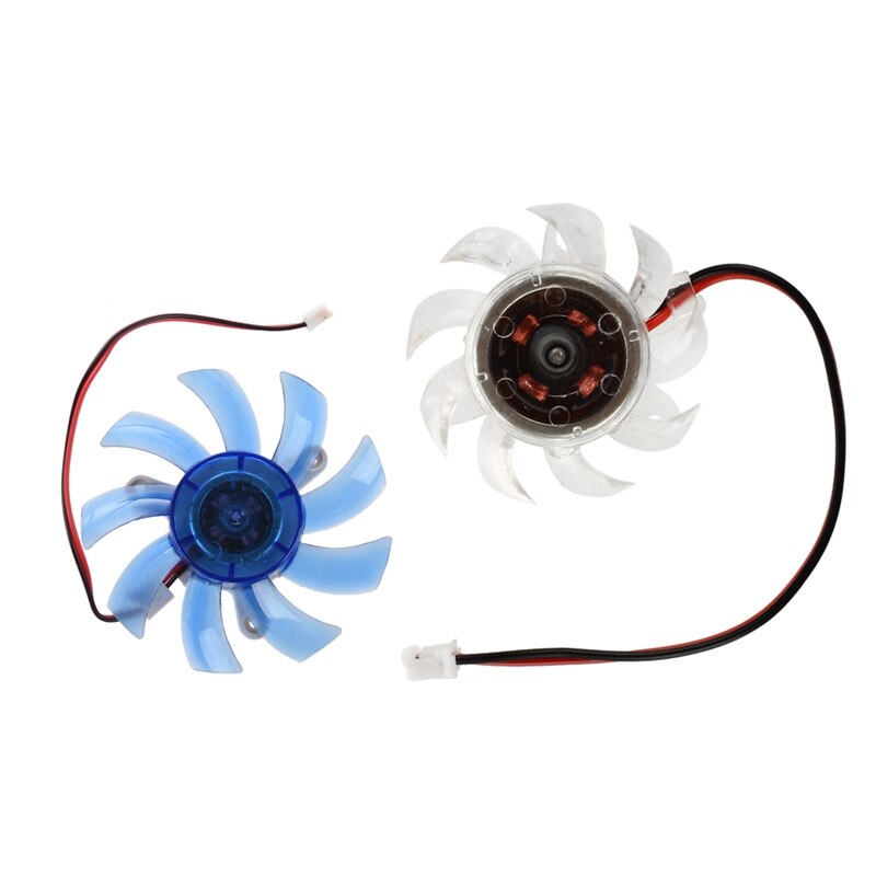 1Pcs PC VGa Display Video Card Heatsink Cooler Cooling Fan Blue & 1Pcs Plastic Mini Cooling Fan Heatsink Cooler DC 12V for PC Co: Default Title