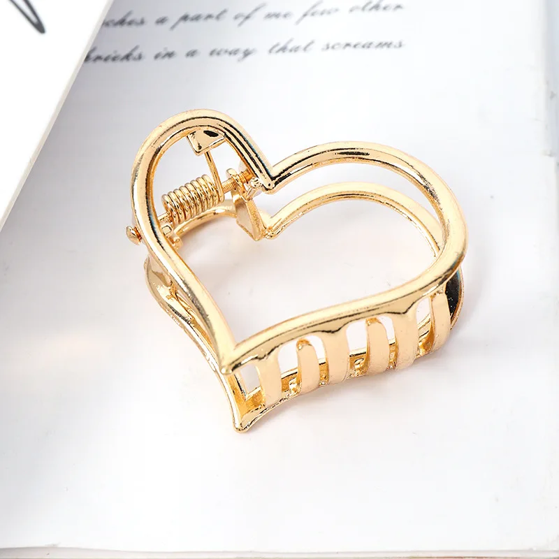 1 pieza de tocado de garra de pelo geométrico salvaje Simple a la para mujeres y niñas, pinza de pelo de Metal de cangrejo, accesorios de garra, tocado