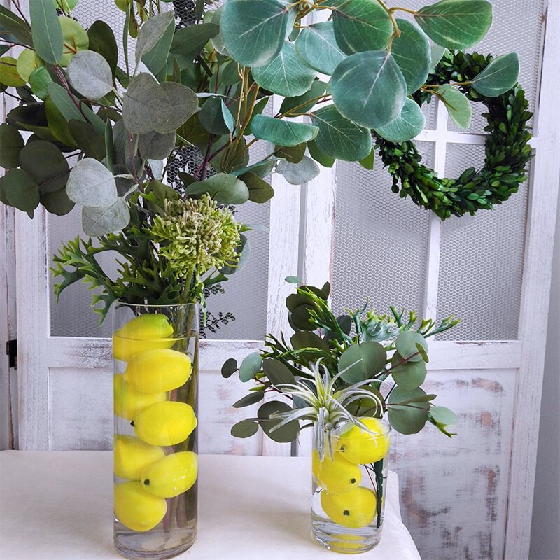 Beau-20 Pcs Kunstmatige Citroenen Nep Citroenen Faux Citroenen Vruchten In Geel 3 Inch Lang X 2 Inch Breed