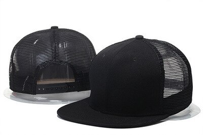 Zomer hiphop blank light board pet hiphop mesh hoed dames outdoor vizier verstelbare heren #39 ;s platte hoeden honkbalpetten: Zwart zwart