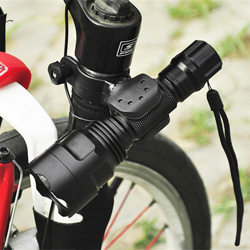 Universal cykel lommelygte led fakkelmonteret klip 360 graders rotation cykelklemme cykel lysholder til dr