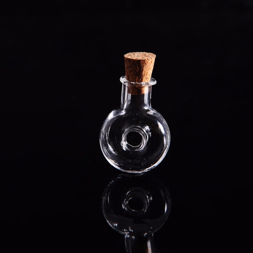 Mini botellas vacías de cristal con mensaje, viales, colgante m15, 12 estilos, 5 uds.