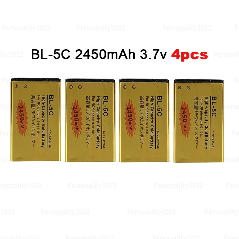 BL 5C batería 3,7 v baterías recargables de iones de litio BL5C 2450mAh para Nokia 2600 1100 1110 1112 2610 6230 6630 BL-5C de teléfono móvil: Rosa