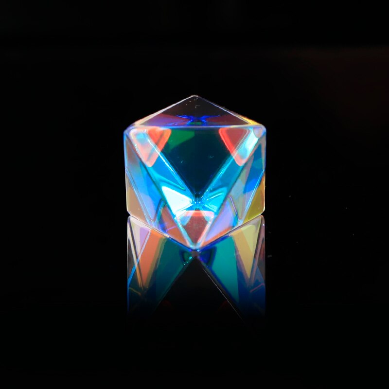 Instrumento de experimento óptico prisma multifacetado para niños, luz brillante de prisma arcoíris que combina vitrales, Prisma