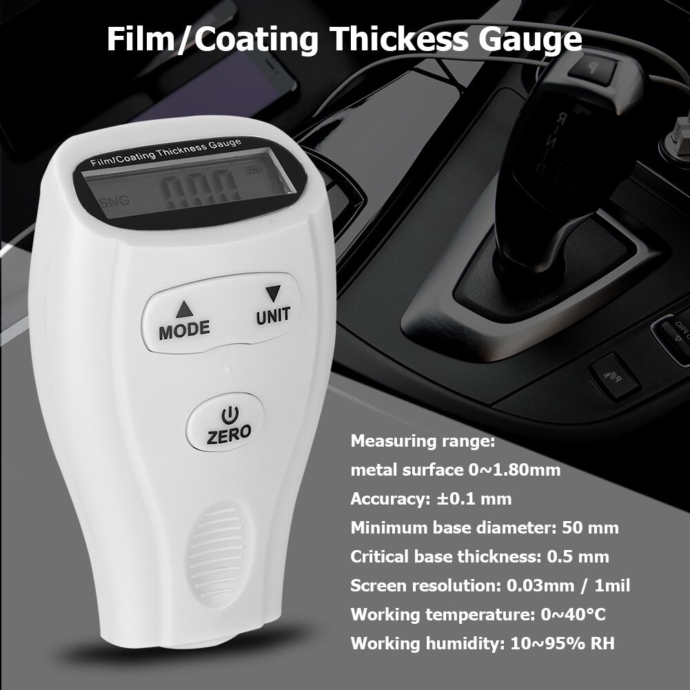 Film Paint Coating Tester Digital Thickness Gauge Tester for Iron Aluminum