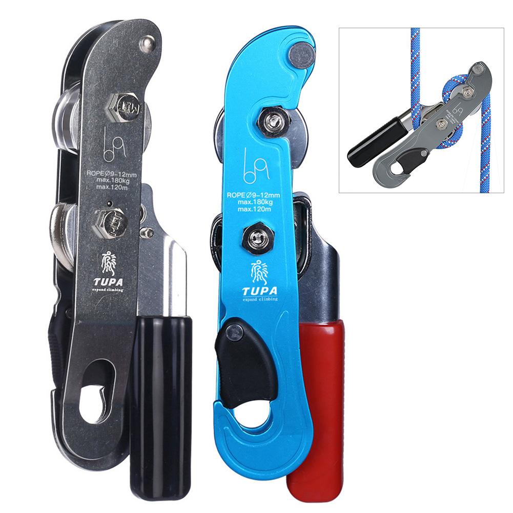 Outdoor Sport Rock Climbing Descent Device Handle-Control Downhill Descender Wall Cleaning Rappelling Brake Device
