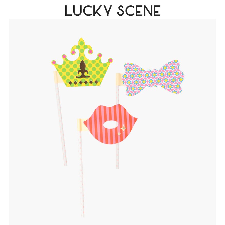 Fun Mask Sets Photo Props Holding Card for Masked Ball, Costume accessories S00719: The red lipped Queen