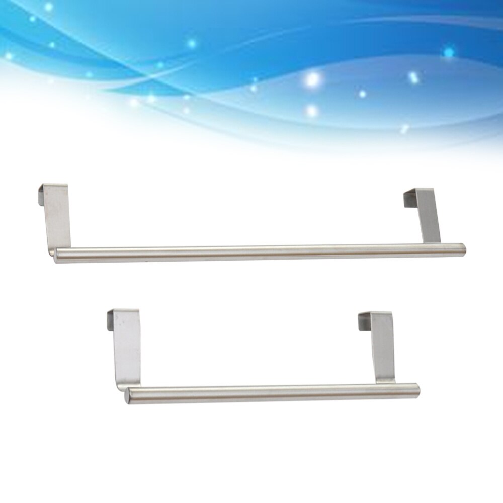 Stainless Steel Over the Door Towel Bar Brushed Towel Hanger Over Cabinet Kitchen Dish Towel Bar Rack Small Size