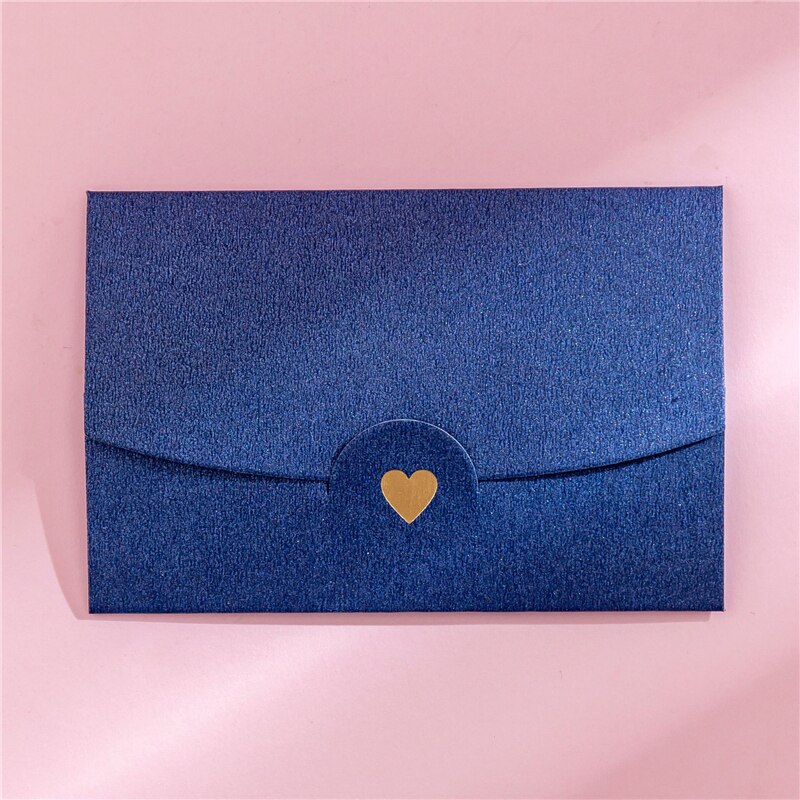 10 pieces/lot Small Greeting Card Name Card Envelope Stamping Love Pearlescent Paper Mini Envelopes Color small envelope: 7