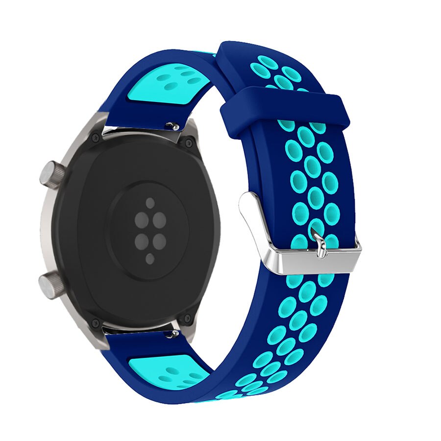 Bracelet de montre en Silicone pour Huawei montre GT 2E GT2 46mm remplacement bracelets de montre Bracelet ceinture pour Huawei montre gt2e bracelets intelligents: Blue light blue