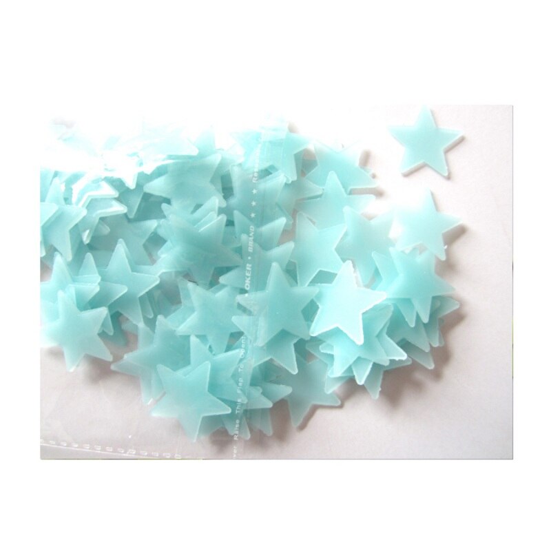 Glow In The Dark Star Stickers Op Thuis Muurtattoo Baby Kinderkamer Muurstickers: L