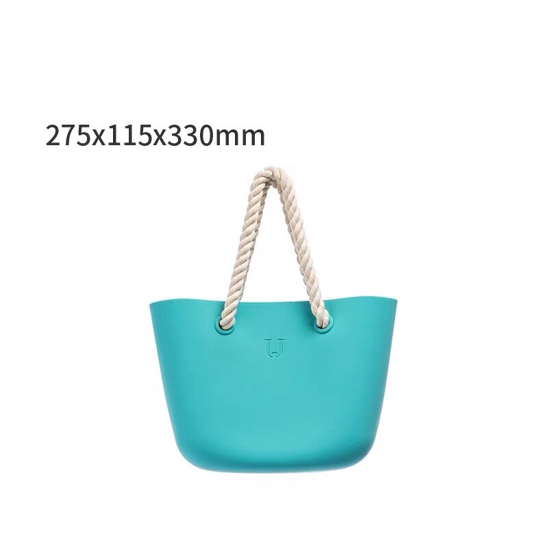 Été nouvelle sac de natation femmes sac à main étanche Silicone matériel sac de plage grande capacité sac de rangement sac à bandoulière: Bleu ciel