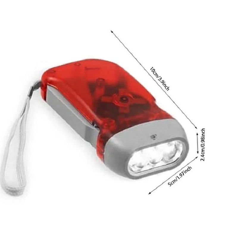 3 couleurs pressage à la main Dynamo manivelle puissance liquidation lampe de poche Mini auto-génératrice torche LED lampe de Camping lumière pour la maison extérieure