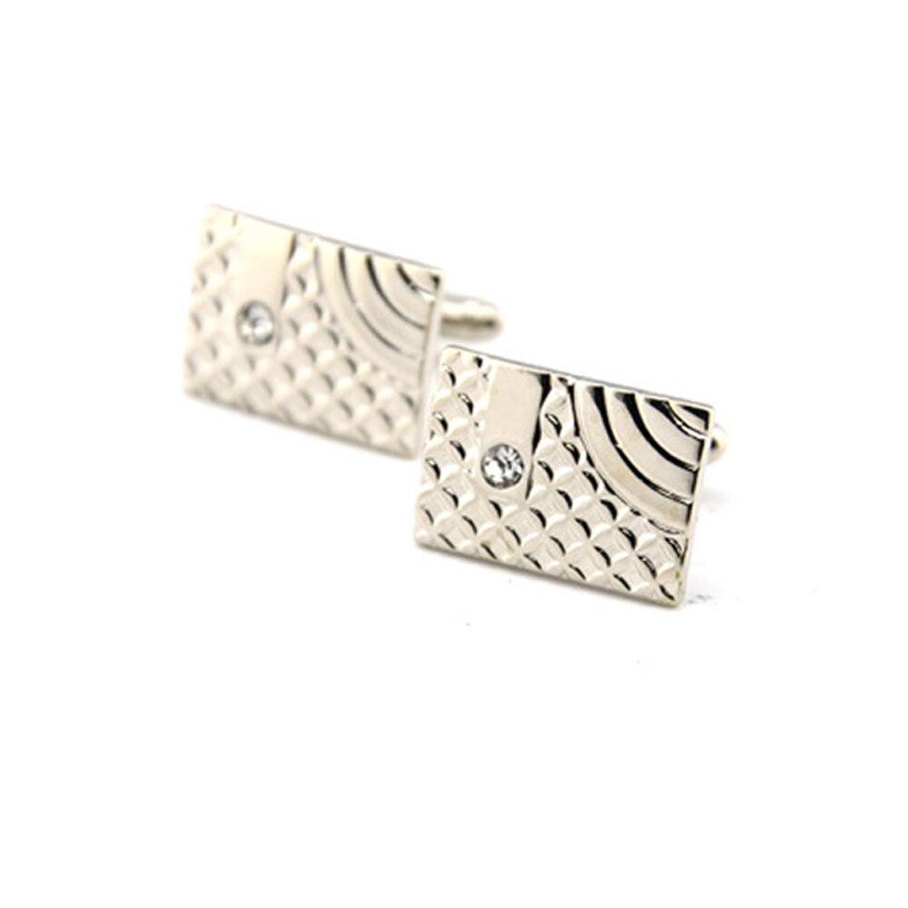 Herren Schmuck Manschettenknöpfe Formale Gold Silber Business Manschette Links Hochzeit Party: A06-Silver